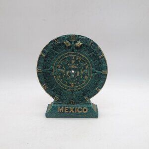 Malachite Mayan or Aztec Calendar